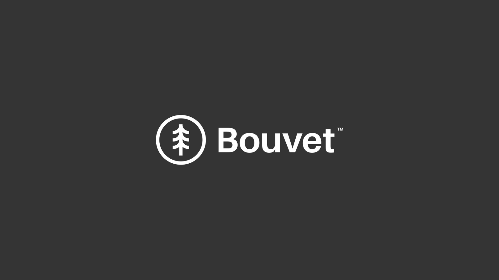 Logo negativo Bouvet - brand identity outdoor