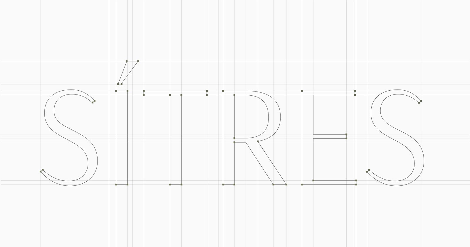 Costruzione logo Sitres - grid system design